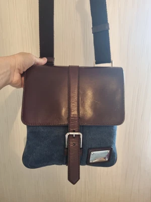 £140 • Buy DOLCE & GABBANA DENIM Canvas & CALF LEATHER CROSSBODY BAG  Used 
