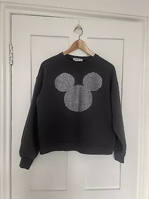 Silver Sequin Mickey Mouse Sweatshirt • £6.50
