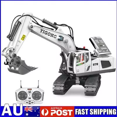 Remote Control Excavators Toys 1/20 11CH RC Digger Tractor With LED Sound • $44.89