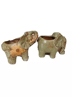 Terra Cotta Elephant Pots 3 Inches Tall Excellent Condition  • $20
