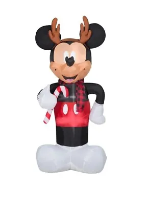 Disney 6-ft Lighted Mickey Mouse Christmas Inflatable With Candy Cane • $69.99
