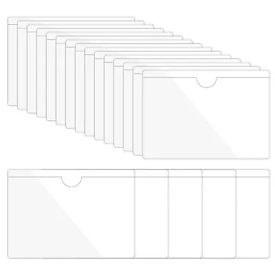 4  X 6  Self Adhesive Index Card Pockets 30pcs Plastic Label Holder Clear • $24.58