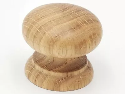 1 X  Wooden  Knob Kitchen Doors Solid Oak  Cabinets 44 Mm Diameter Wood • £1.49