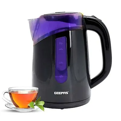 Kettle Illuminating Cordless Electric 1.7L Jug Kettle BPA Free 2200W Geepas • £16.99