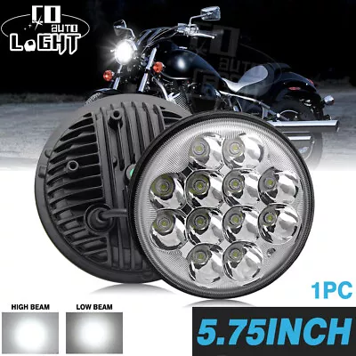 Brightest 5-3/4  5.75  Inch LED Headlight Hi/Lo Beam H4 For Motorcycle Motor  • $25.69