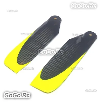 Tarot Carbon Tail Blades 106mm Yellow For Trex T-Rex 700 RC Helicopter - TL2104 • $12.80