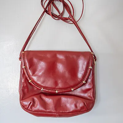 Morris Moskowitz Red Leather Purse Shoulder Bag • $24