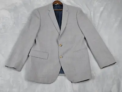 J. Crew Thompson Blazer Men's 40R Gray Linen Sport Coat Jacket Flaw • $28.88