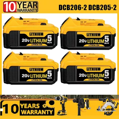 1/4 Pack Battery For DeWalt 20V 20 Volt Max 6.0AH DCB206 Lithium Ion Replacement • $26