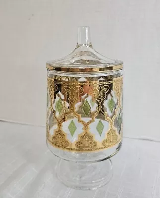 Vintage Culver Valencia Covered Candy Dish On Pedestal From 1960's 22K Gold • $59.95