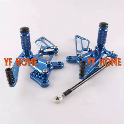 2x Rearset Rear Sets Footrest Pegs Pedal Blue For Kawasaki Ninja ZX6R 2009-2014 • $122.67