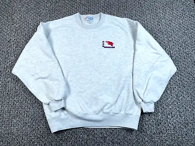 VTG Saginaw Valley State Cardinals Club Sweatshirt Adult Large Gray Jerzees Tag • $22