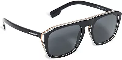 BURBERRY Sunglasses BE 4286 379887 Check Multilayer Black • $139.99