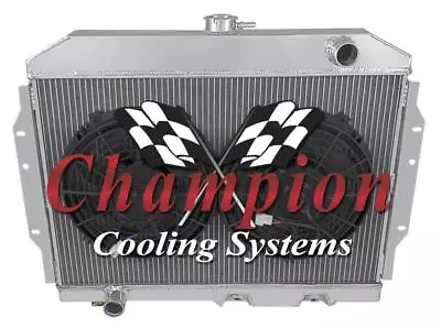 SR Champion 3 Row Radiator W/ 2 10  Fans For 1960 - 1962 AMC Rambler #CC407 • $347.65