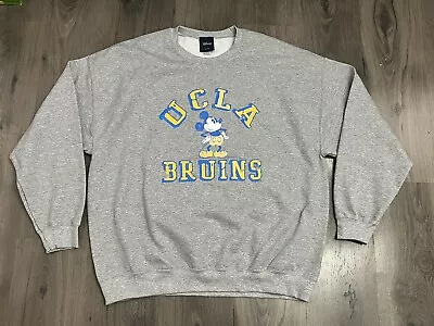 UCLA Bruins Mickey Mouse Disney Sweatshirt Pullover Size 2XL Gray • $29.88