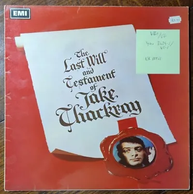 The Last Will And Testament Of Jake Thackray VG+/VG SCX6178 1967 1st Press • £19.50