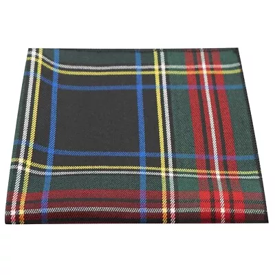 Traditional Dark Green & Black Tartan Pocket Square Handkerchief Check Plaid • £6.49