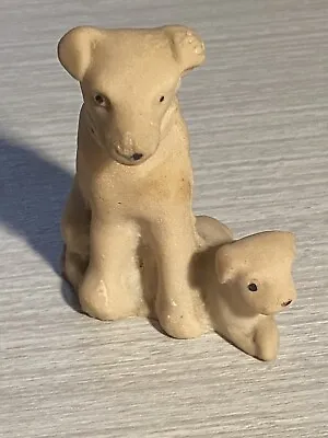 Dog Figurine Mom Pup Vintage Stone • $4.98