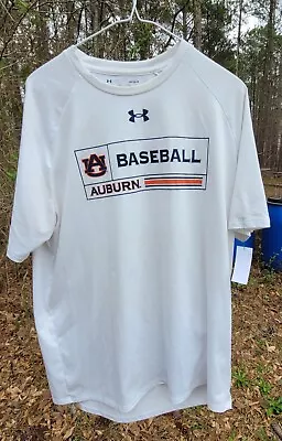 Auburn University Tigers Under Armour Adult Large Baseball White Shirt Nice  • $13
