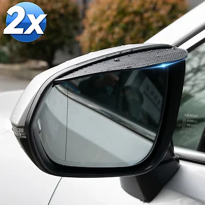 $7.99 • Buy 2PC Car Rearview Mirror Rain Eyebrow Protector Rain Shield Sun Visor Accessories