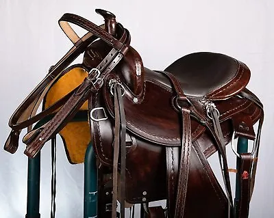 18  Vintage Mexican Charro Horse Leather Western Saddle Mexican  Tooled Saddle • $659.99
