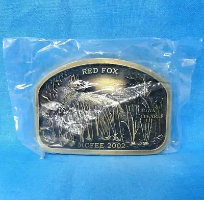 Red Fox Belt Buckle NOS LE Serial # 153 MCFEE 2002 Iowa FB Vtg Spec Cast .MMR168 • $39.95