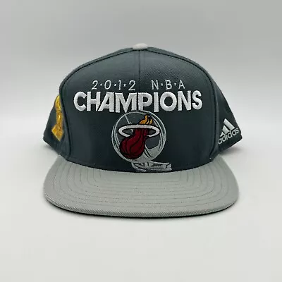 Miami Heat Adidas 2012 NBA Champion Official Locker Room Snap Back Hat Sport Cap • $38