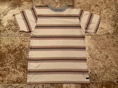 Billabong Surfplus Striped Knit T-shirt ( Mens Xl ) Beige Earth Tones Preowned • $14.39