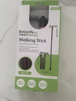 Better Life Folding Walking Stick (Soft Grip & Height Adjustable) Colours • £8.99