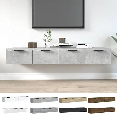 £77.99 • Buy 2x Wall Cabinets Engineered Wood Floating Hanging Cabinet Multi Colours VidaXL