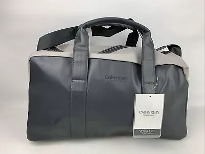 Calvin Klein Perfume Grey Duffel Bag Briefcase Shoulder Medium Unisex Designer • £9.99