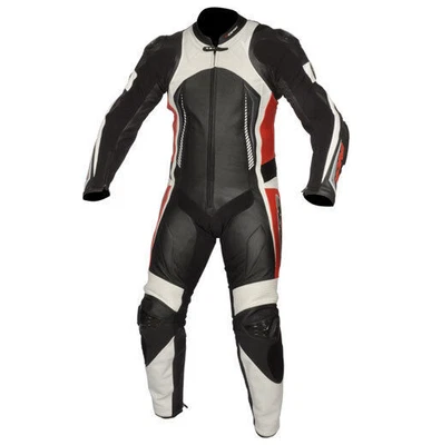 $305.91 • Buy Mens A Grade Leather Motorcycle 1PC Suit Motorbike Rider Racing Armour Sports AB