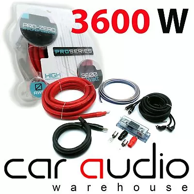 £79.99 • Buy Connects2 PRO0 3600 Watts Complete 0 Gauge 0 AWG Car Amp Amplifier Wiring Kit