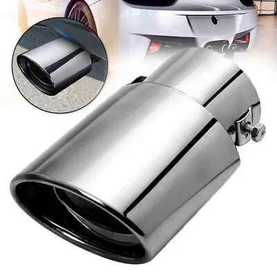 Chrome Car 2.5  Muffler Exhaust Tip Tail Pipe Throat Stainless Steel Replacement • $11.99