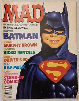 MAD Magazine No. 289 - 1989 Alfred E. Neuman In Batman Costume Cover • $2