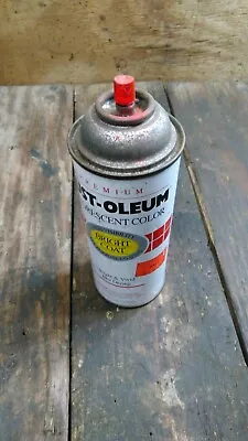 Vintage Rustoleum Fluorescent Red Spray Paint Can Bright Coat 1992 #892  • $18.39