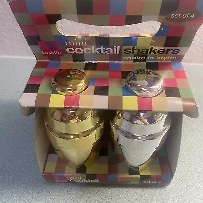 Lushlife Mini Plastic Metallic Cocktail Shakers 10oz Set Of Four • $15
