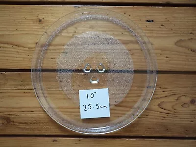 Microwave Oven Glass Turntable Plate Tray 10   Diameter Perfect • £8.99