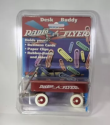 Desk Buddy Radio Flyer 1996 Miniature Wagon Business Card Holder Desk Caddy NIP • £6.76