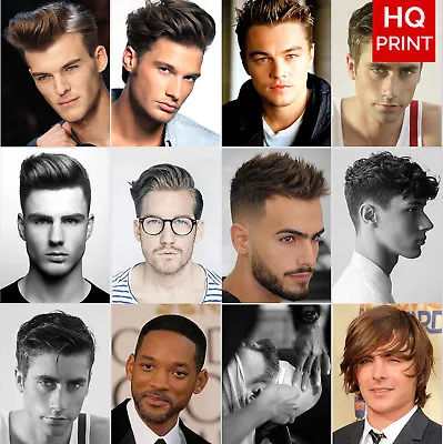 £15.99 • Buy MENS HAIR SALON Print BARBER Shop Poster HAIRDRESSER MAN Hairstyle A5 A4 A3 A2