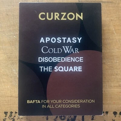 £12 • Buy Curzon BAFTA Screener DVD Box Set For Your Consideration LOOK! Apostasy Cold War