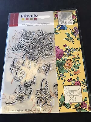 £2.99 • Buy Artemio Clear Stamp Set - Flowers Floral Bunch Roses Etc 