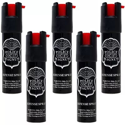 5 PACK Police Magnum Pepper Spray 3/4oz Safety Lock Defense Security Protection • $19.99