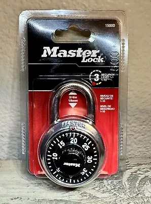 Master Lock 1500D Locker Lock Combination Anti-Shim Padlock Black NEW! • $7.88