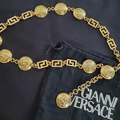 Versace Medusa Gold Chain Belt Colo Gold Men's Authentic • $559.99