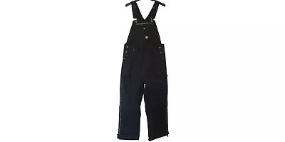 Berne Mens Black 100% Cotton Unlined Duck Bib Overall • $15.99