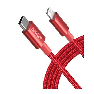 $22.80 • Buy Anker New Nylon USB-C To Lightning Cable 1.8m - Red