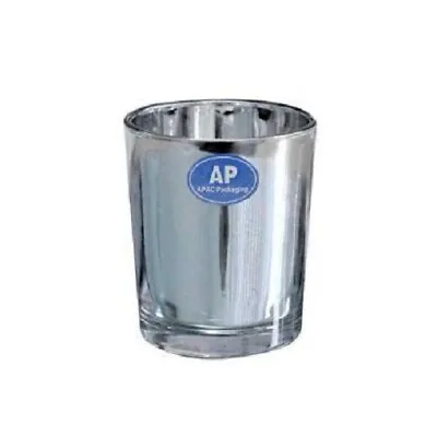 £3.95 • Buy Silver Mirror Glass Cylinder Votive H6.5cm - Tea Light Candle Holder Decoration
