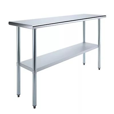 18 In. X 60 In. Stainless Steel Work Table | Metal Utility Table • $229.95