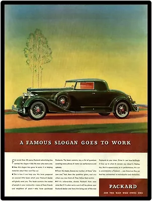 Circa 1935 Packard Automobiles New Metal Sign:  Ask The Man Who Owns One  • $19.88